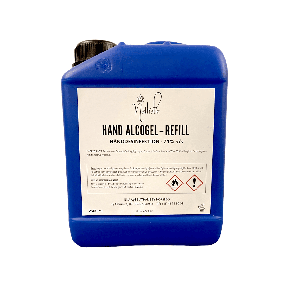 Nathalie Håndsprit m/ parfume 2,5L (refill) - HEYO