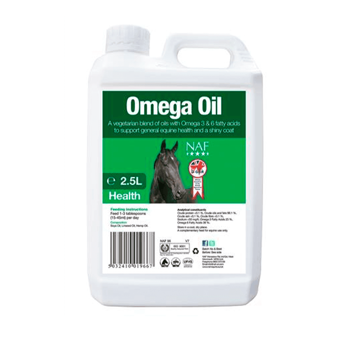 NAF Omega Olie, 2.5 liter - HEYO